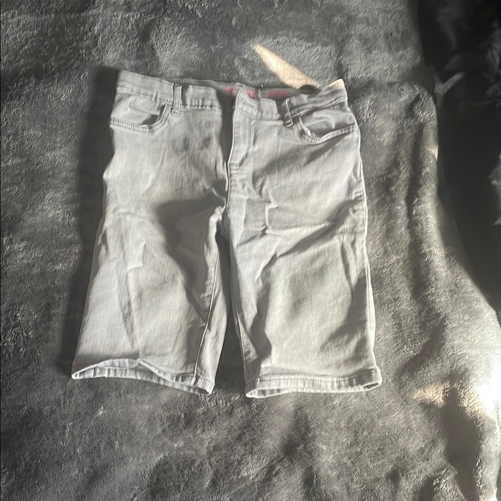 Light Gray Denim Shorts